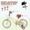 Costway 16'' Kids Bike Toddler Adjustable Bicycle withTraining Wheel for 4-8 Years Old Girl Purple/Pink/Turquoise/Blue/Beige/Green